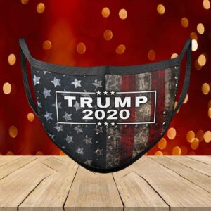 Trump 2020 Riveted Metal American Flag USA face mask