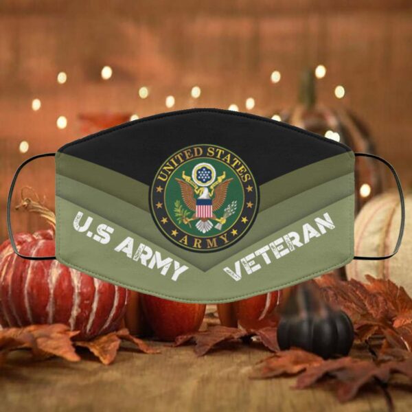 US Army United States Army Veteran Washable Reusable Custom – US Veteran Printed Cloth Face Mask Cover