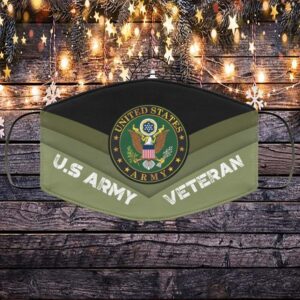 US Army United States Army Veteran Washable Reusable Custom – US Veteran Printed Cloth Face Mask Cover