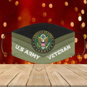 US Army United States Army Veteran Washable Reusable Custom – US Veteran Printed Cloth Face Mask Cover