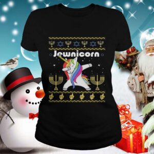 Unicorn Dabbing Jewnicorn Ugly Christmas shirt