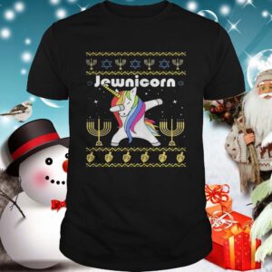 Unicorn Dabbing Jewnicorn Ugly Christmas shirt