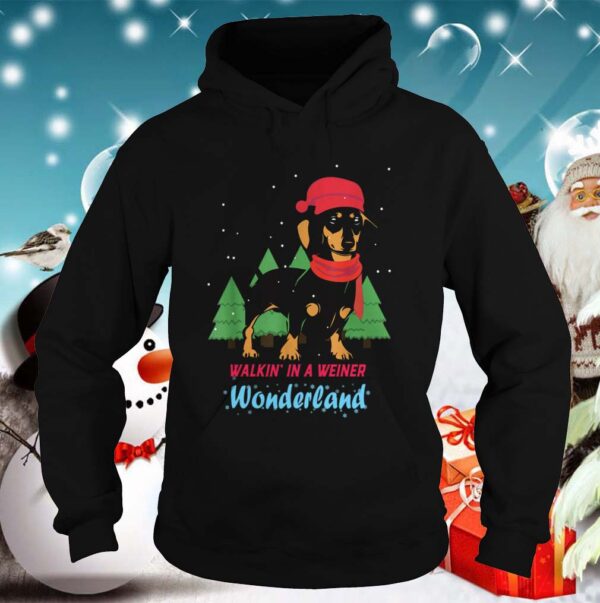 Walking In A Weiner Wonderland Dachshund Christmas Snow shirt