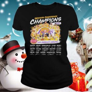 Western Conference Champions 2020 NBA Los Angeles Lakers signatures shirt