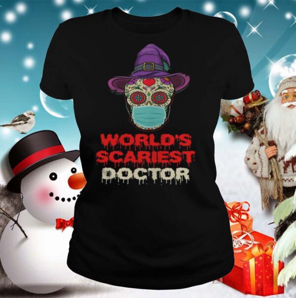 Worlds Scariest Doctor Skull Tattoos Witch Face Mask Halloween shirt