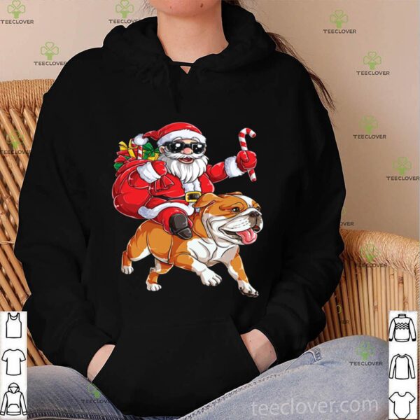 Claus Riding Bulldog Merry Christmas hoodie, sweater, longsleeve, shirt v-neck, t-shirt