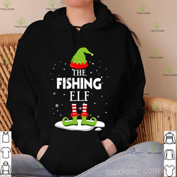 Fishing Elf Matching Family Gift Christmas Party Pajama T-Shirt