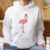 Flamingo Tree Christmas Animal Lovers Xmas Light Santa Hat T-Shirt