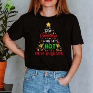 Funny Couple Gifts First Christmas With My Hot New Husband T-Shirt