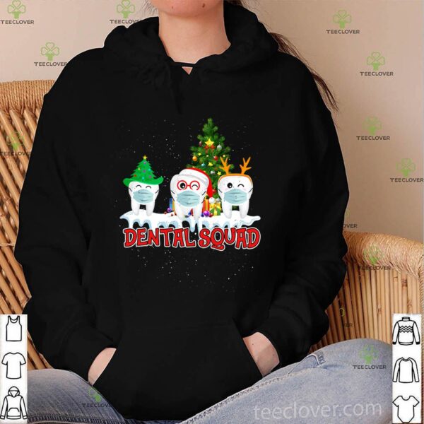 Funny Dental Squad Teeth With Mask Christmas Dentist Gifts T-Shirt