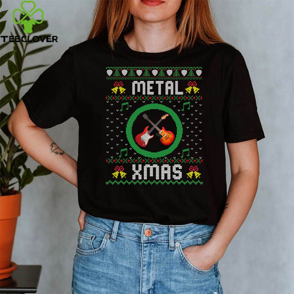 Funny Merry Christmas Gifts - Metal Xmas Electric Guitar T-Shirt 3 Funny Merry Christmas Gifts - Metal Xmas Electric Guitar T-Shirt