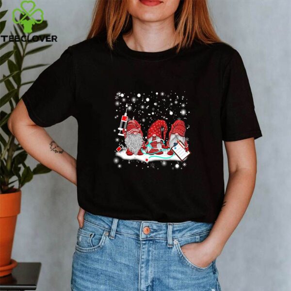 Funny Nurse Gnomes Santa Christmas Light Nursing Lover Gifts T-Shirt