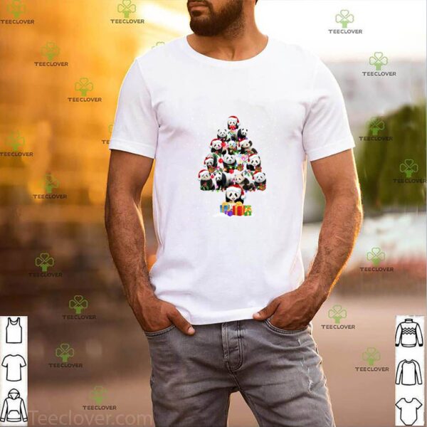 Funny Pandas Santa Hat Christmas Tree Ornament Decor Gift T-Shirt