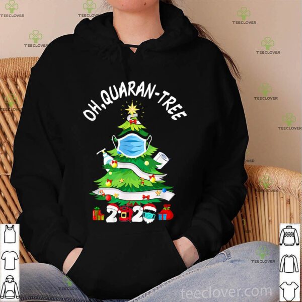 Funny Quarantine Christmas Tree Ornament Mask Gift 2020 OH T-Shirt