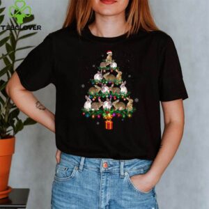 Funny Rabbit Bunny Christmas Tree Xmas Animal Lover Season T-Shirt