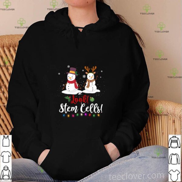 Funny Stem Cell Snowman Christmas Science Reindeer To Santa T-Shirt