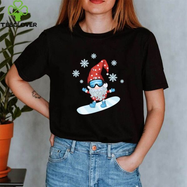 Gnome on Snowboard Ugly Xmas Costume T-Shirt