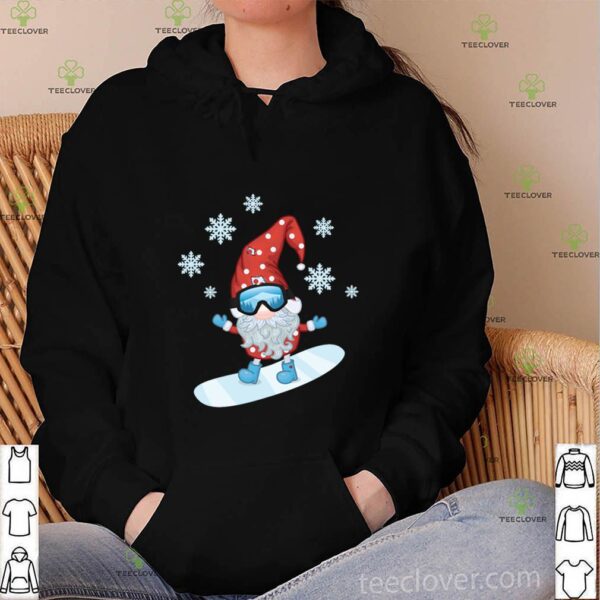 Gnome on Snowboard Ugly Xmas Costume T-Shirt