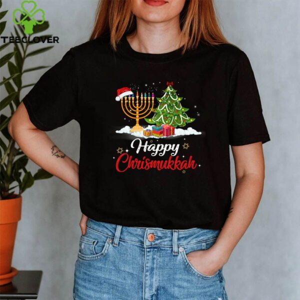 Happy Chrismukkah Cute Funny Tee Hanukkah Christmas Jewish Holidays T-Shirt
