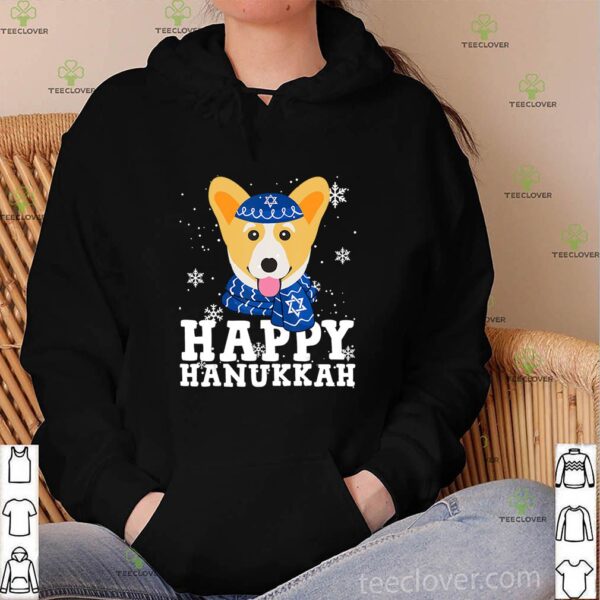 Happy Hanukkah Corgi Dog Funny Holiday Ugly Sweater T-Shirt