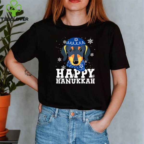Happy Hanukkah Dachshund Dog Funny Noel Ugly Sweater T-Shirt