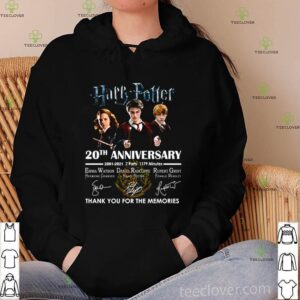 Harry Potter 20th Anniversary 2001 2021 thank you for the memories hoodie, sweater, longsleeve, shirt v-neck, t-shirt