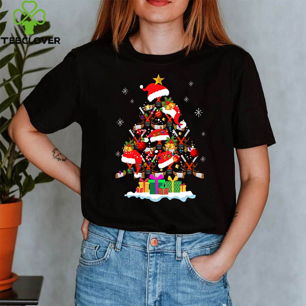 Ice Hockey Christmas Santa Hat Pajama Xmas Sports Players Lovers T-Shirt 4 Ice Hockey Christmas Santa Hat Pajama Xmas Sports Players Lovers T-Shirt