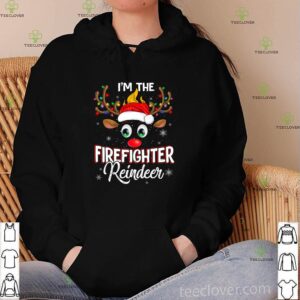 I’m The Firefighter Reindeer Matching Family Xmas Santa Hat T-Shirt