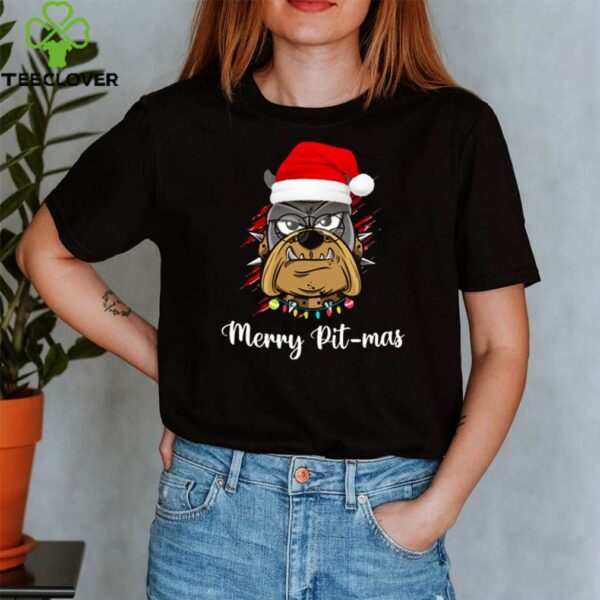 Pitbull Santa Merry Pit-mas Christmas shirt