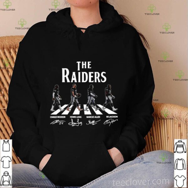 The Raiders Walks Cross The Street And Signature hoodie, sweater, longsleeve, shirt v-neck, t-shirt