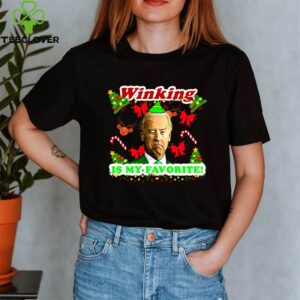 Winking Is My Favorite Joe Biden Ugly Christmas shirt