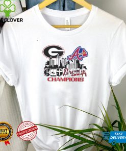 2021 Champions UGA Bulldogs Braves T Shirt tee
