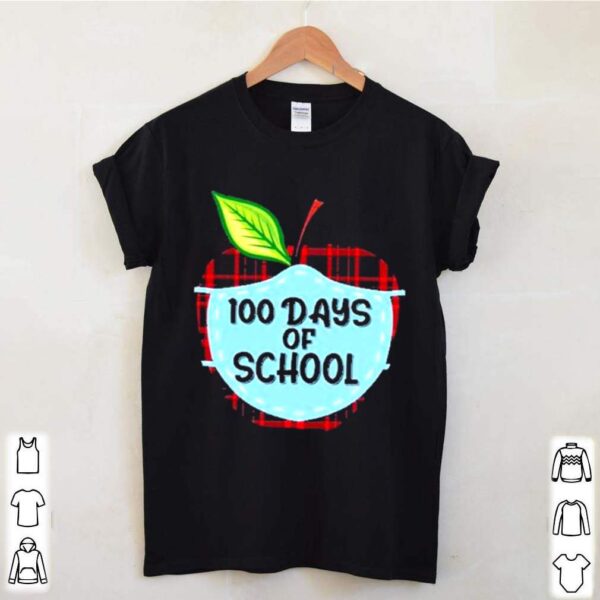 100 days of school apple masked youth hoodie, sweater, longsleeve, shirt v-neck, t-shirt