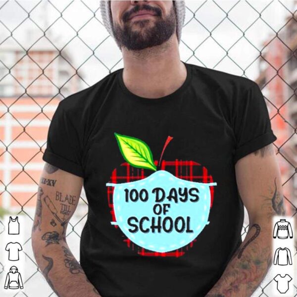 100 days of school apple masked youth hoodie, sweater, longsleeve, shirt v-neck, t-shirt