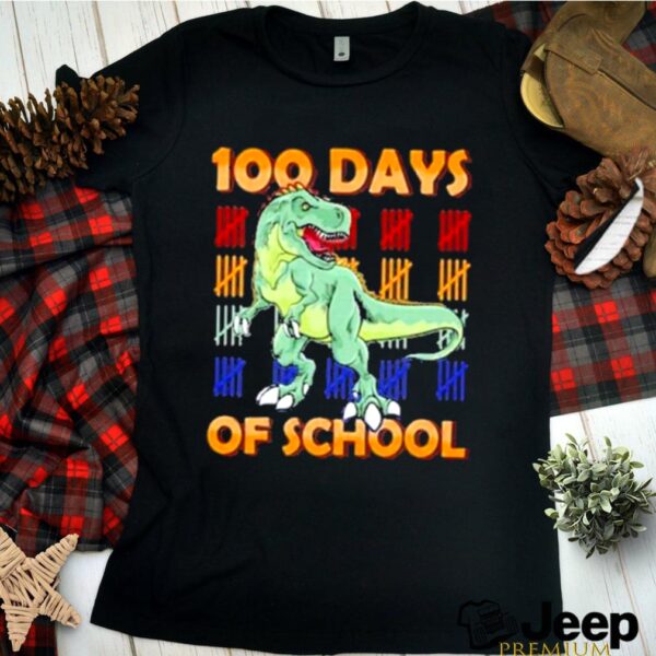 100 days of school dinosaur youth hoodie, sweater, longsleeve, shirt v-neck, t-shirt