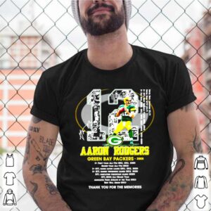 12 Aaron Rodgers Green Bay Packers thank you for the memories signature shirt