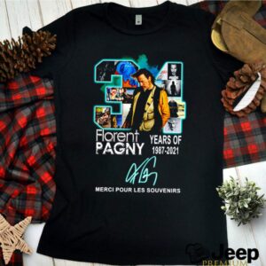 34 Years of 1987 2021 Florent Pagny Merci pour Les Souvenirs signature hoodie, sweater, longsleeve, shirt v-neck, t-shirt