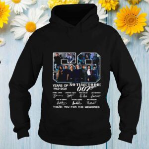 59 Years Of No Time To Die 007 1962 2021 Thank You For The Memories Signatures shirt