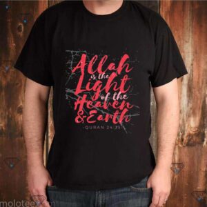 Allah is the Light of the Heaven & Earth Quran 2435 Langarm shirt