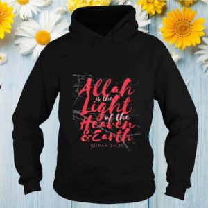 Allah is the Light of the Heaven Earth Quran 2435 Langarm hoodie, sweater, longsleeve, shirt v-neck, t-shirt Shirt, hoodie, sweater, long sleeve and tank top