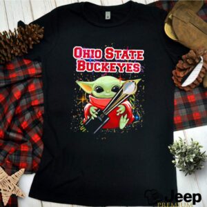 Baby Yoda hug cup National Championship Ohio State Buckeyes shirt