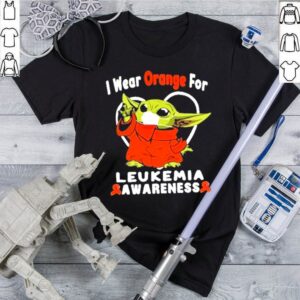 Baby yoda I wear orange for leukemia awareness shirt