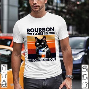 Bourbon Goes In Wisdom Come Out Cat Drink Tea Vintage shirt