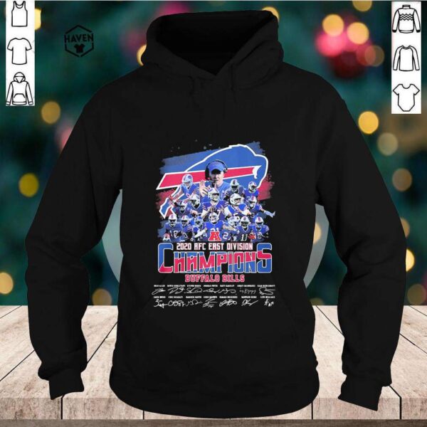 Buffalo Bills 2020 AFC east division Champions signatures hoodie, sweater, longsleeve, shirt v-neck, t-shirt