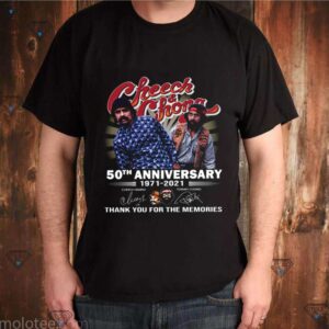 Cheech And Chong 50th Anniversary 1971 2021 Thank You For The Memories Signature shirt