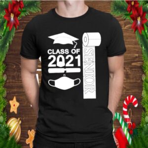 Class Of 2021 Senior Mask Paper Quarantined Back To School shirt