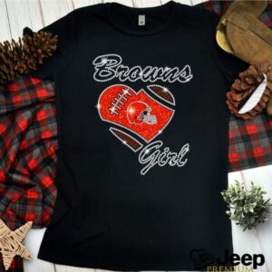 Cleveland Browns girl diamond heart shirt