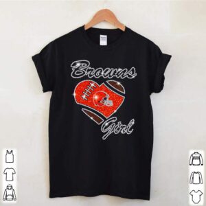 Cleveland Browns girl diamond heart hoodie, sweater, longsleeve, shirt v-neck, t-shirt