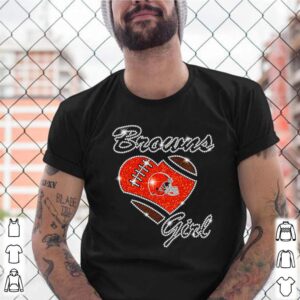 Cleveland Browns girl diamond heart shirt