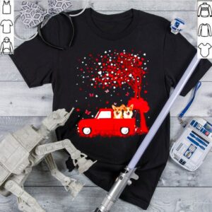 Corgi Valentines Day Red Truck Hearts shirt